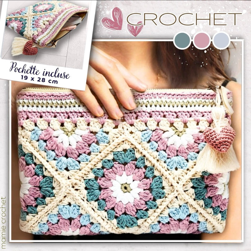 Pochette Selya Mamie Crochet tuto pdf