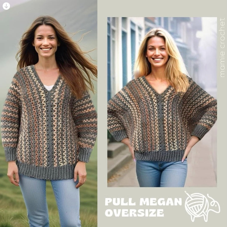 Pull Megan Mamie Crochet tuto pdf