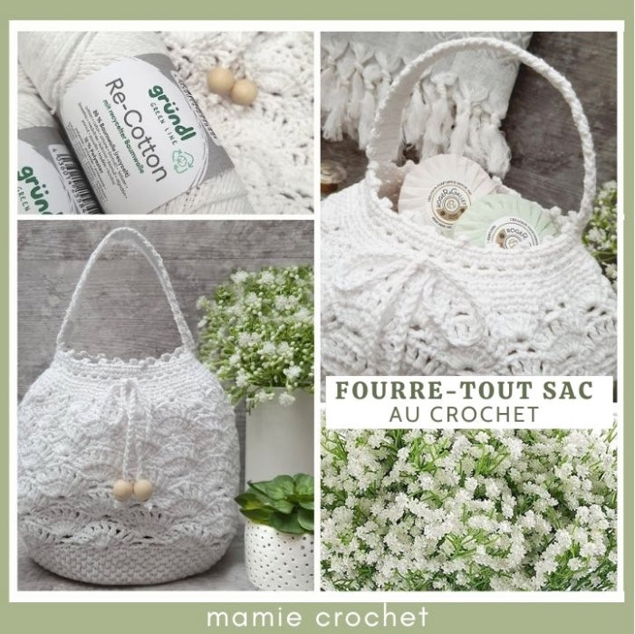 Sac Fourre-tout Shabby Mamie Crochet tuto pdf