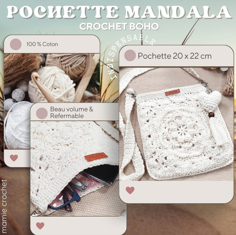 Sac Mandala Mamie Crochet tuto pdf
