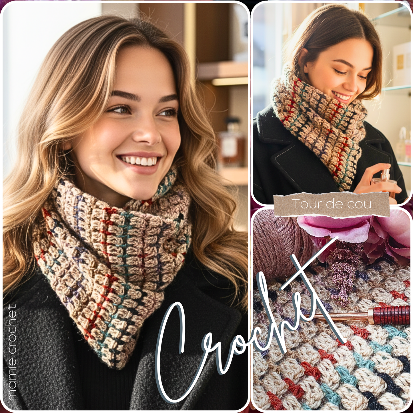 Tour de cou Mamie Crochet tuto pdf