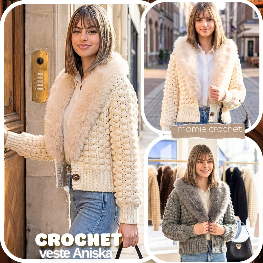Veste Aniska Mamie Crochet tuto pdf