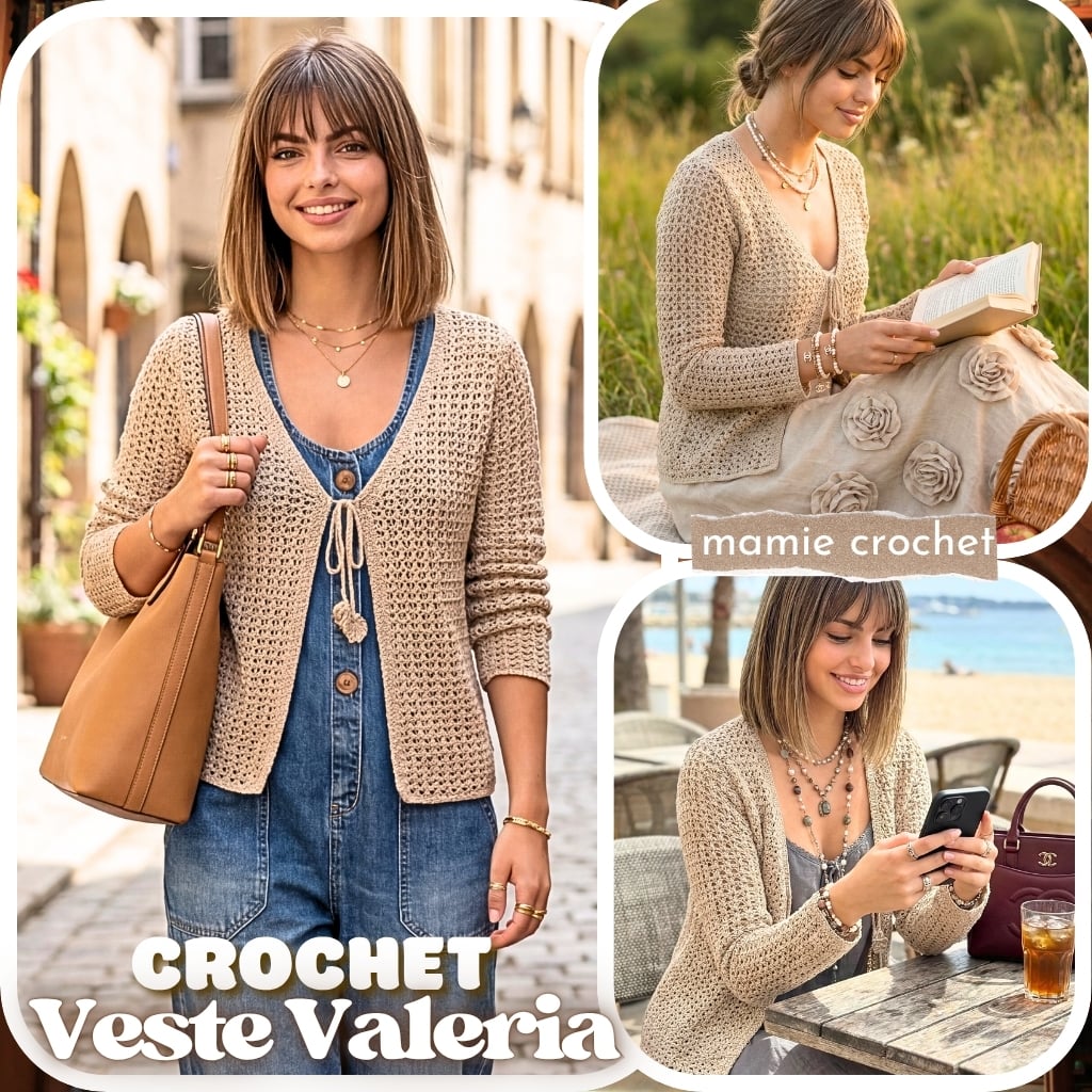 Veste Valéria Mamie Crochet tuto pdf