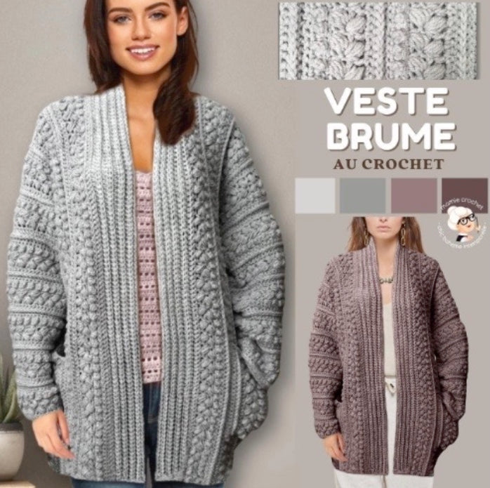 Veste Brume Mamie Crochet tuto pdf