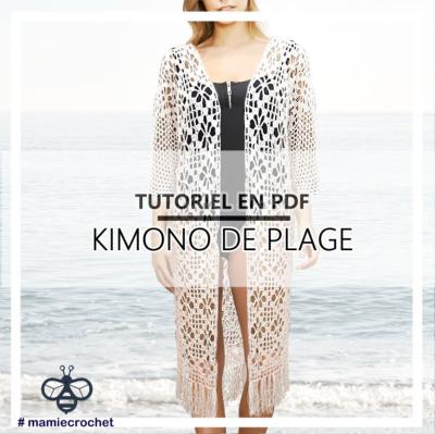 Kimono de plage Mamie Crochet tuto pdf