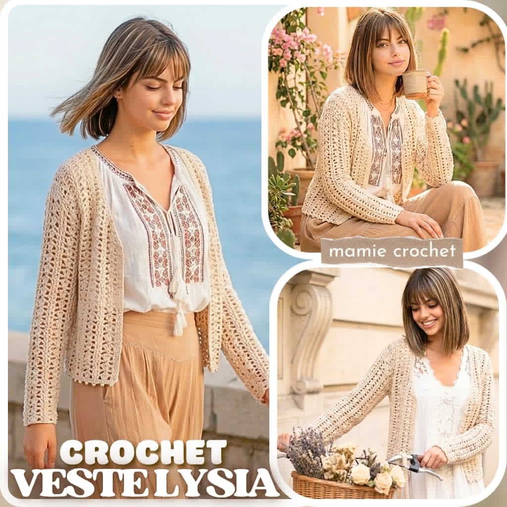 Cardigan Lysia  Mamie Crochet tuto pdf