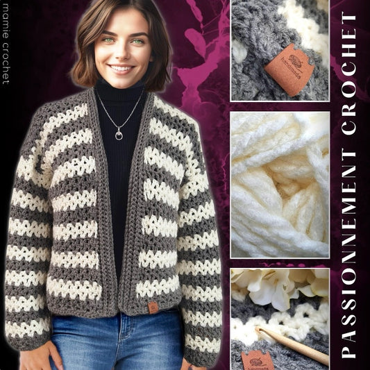 Cardigan Salomé Mamie Crochet tuto pdf