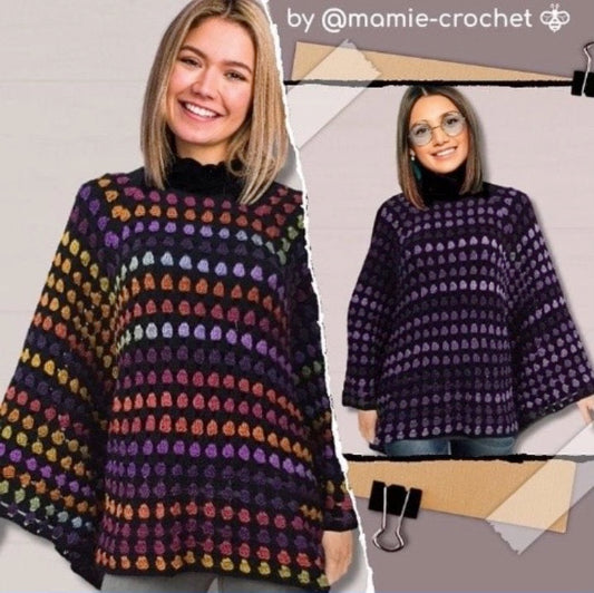 Poncho Happiness Mamie Crochet tuto pdf