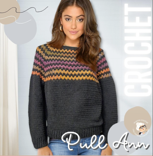 Pull Ann Mamie Crochet tuto pdf