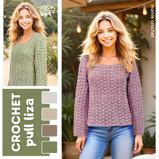 Pull Liza Mamie Crochet tuto pdf