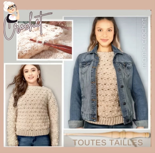 Pull Olympe Mamie Crochet tuto pdf