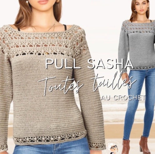Pull Sasha Mamie Crochet tuto pdf