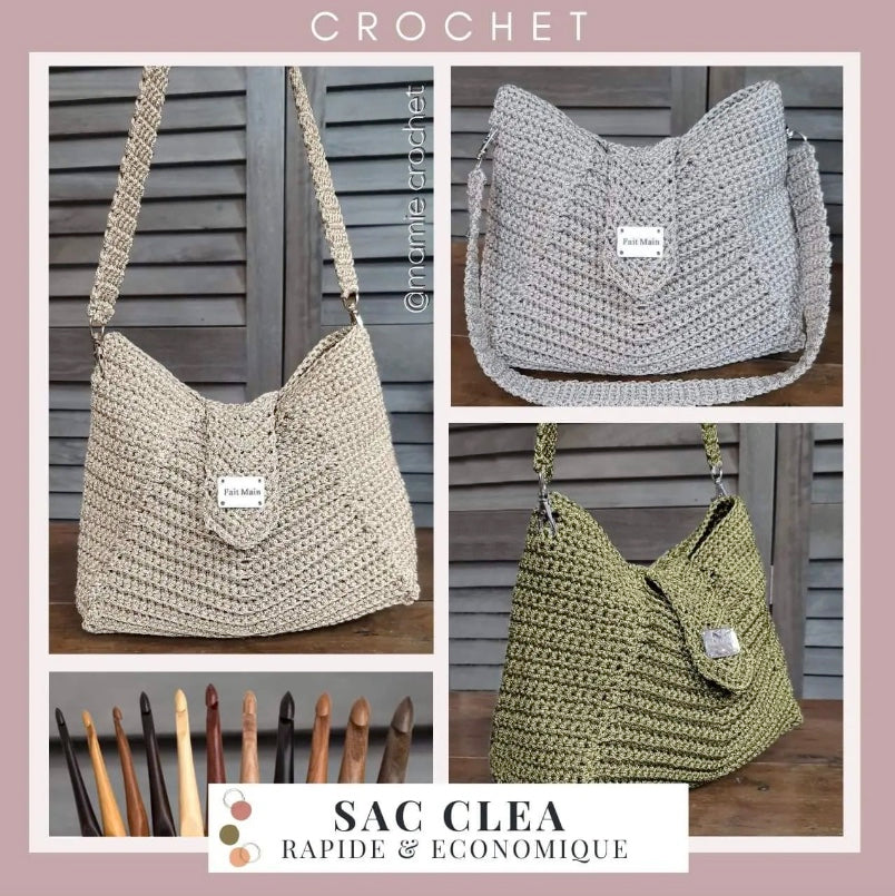 Sac à Main Hello 3am - Vert - Style Bandoulière - Crochet Et Paille - Vintage