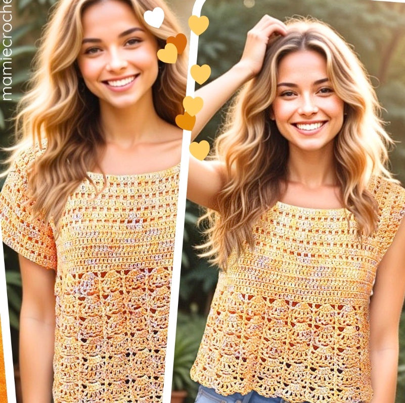 Top Tropical Mamie Crochet tuto pdf
