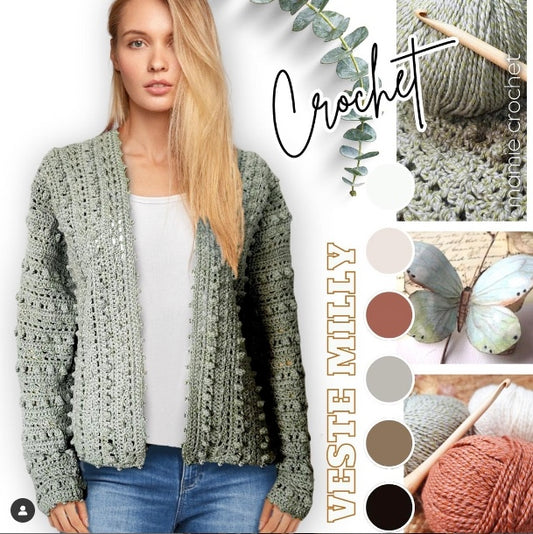 Veste Mamzelle Milly Mamie Crochet tuto pdf