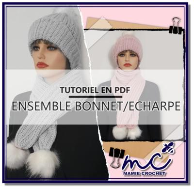 Ensemble bonnet / écharpe crochet PDF